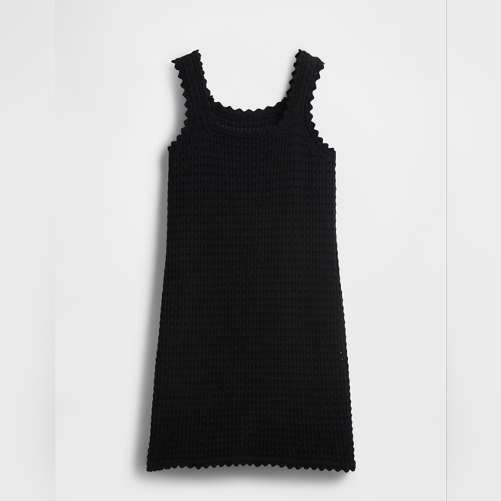 SOLD❣️ NWT GAP Black Crochet Mini Dress Size Medium Petite - Picture 10 of 10